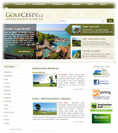 On golf travel website